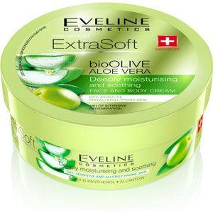 Eveline Cosmetics Extra Soft hydratační a zklidňující krém pro citlivou pokožku Bio Olive & Aloe Vera 175 ml
