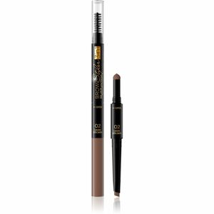 Eveline Cosmetics Brow Styler precizní tužka na obočí 3 v 1 odstín 02 Dark Brown 1,2 g