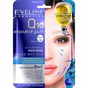 Eveline Cosmetics Sheet Mask Q10 plátýnková maska proti vráskám s koenzymem Q10 1 ks