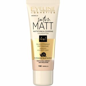 Eveline Cosmetics Satin Matt matující make-up se šnečím extraktem odstín 102 Vanilla 30 ml