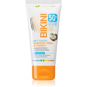 Bielenda Bikini Coconut voděodolný opalovací krém na obličej SPF 50 50 ml