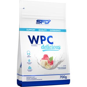 SFD Nutrition WPC Protein Delicious syrovátkový protein příchuť White Chocolate & Raspberry 700 g
