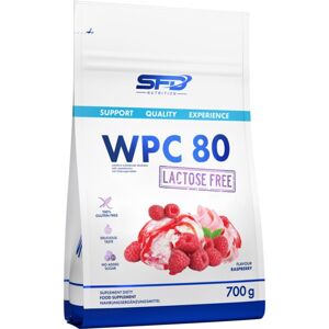 SFD Nutrition WPC 80 Lactose Free syrovátkový protein bez laktózy příchuť Raspberry 700 g