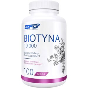 SFD Nutrition Biotin 10 000 tablety pro krásné vlasy a pokožku 100 tbl