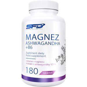 SFD Nutrition Magnesium + Ashwagandha + B6 podpora psychické pohody 180 tbl