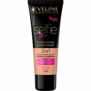 Eveline Cosmetics Selfie Time make-up a korektor 2 v 1 odstín 02 Ivory 30 ml