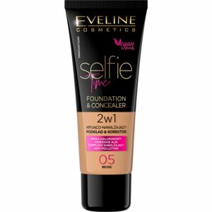 Eveline Cosmetics Selfie Time make-up a korektor 2 v 1 odstín 05 Beige 30 ml