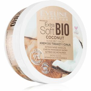Eveline Cosmetics Extra Soft Bio Coconut výživný tělový krém pro suchou až velmi suchou pokožku s kokosovým olejem 200 ml