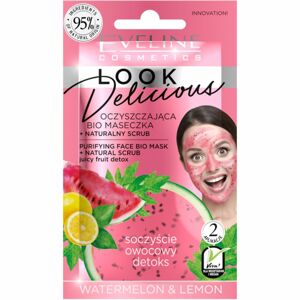 Eveline Cosmetics Look Delicious Watermelon & Lemon hydratační a rozjasňující maska na unavenou pleť 10 ml