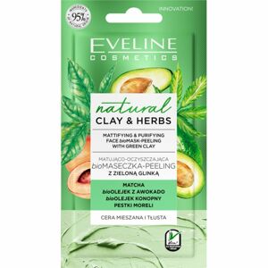 Eveline Cosmetics Natural Clay & Herbs čisticí jílová pleťová maska 8 ml