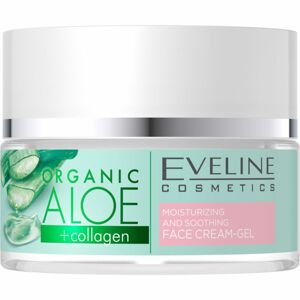 Eveline Cosmetics Organic Aloe+Collagen aktivní intenzivně hydratační gel-krém se zklidňujícím účinkem 50 ml