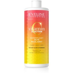Eveline Cosmetics Vitamin C 3x Action micelární voda pro rozjasnění a hydrataci 500 ml