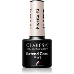 Claresa Extend Care 5 in 1 Provita podkladový lak pro gelové nehty s regeneračním účinkem odstín #2 5 g