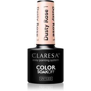 Claresa SoakOff UV/LED Color Dusty Rose gelový lak na nehty odstín 1 5 g