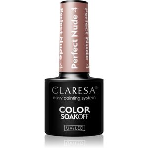 Claresa SoakOff UV/LED Color Perfect Nude gelový lak na nehty odstín 4 5 g