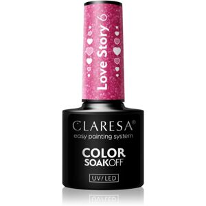 Claresa SoakOff UV/LED Color Love Story gelový lak na nehty odstín 6 5 g