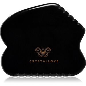 Crystallove Black Obsidian Contour Gua Sha masážní pomůcka 1 ks