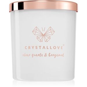 Crystallove Crystalized Scented Candle Clear Quartz & Bergamot vonná svíčka 220 g
