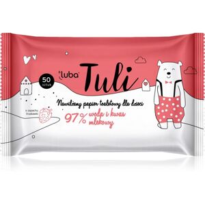 Luba Tuli Lactic acid vlhčený toaletní papír s kyselinou mléčnou pro děti Strawberry 50 ks