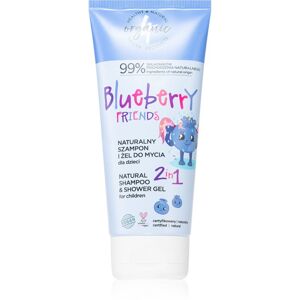 4Organic Blueberry sprchový gel a šampon 2 v 1 pro děti 200 ml