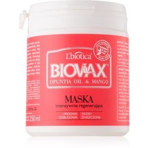 L’biotica Biovax Opuntia Oil & Mango regenerační maska pro poškozené v
