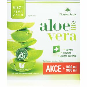 Pharma Activ AloeLive šťáva z aloe 99,7% 1+1 zdarma doplněk stravy (pro detoxikaci organismu a podporu imunity)