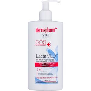 Eveline Cosmetics Dermapharm LactaMED gel na intimní hygienu pro podrážděnou pokožku 250 ml