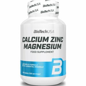 BioTech USA Calcium Zinc Magnesium podpora normálního stavu kostí a zubů 100 ks