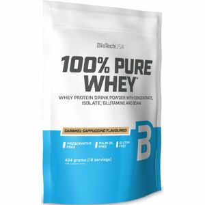 BioTech USA 100% Pure Whey syrovátkový protein V. příchuť caramel & cappuccino 454 g