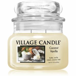 Village Candle Coconut Vanilla vonná svíčka (Glass Lid) 262 g