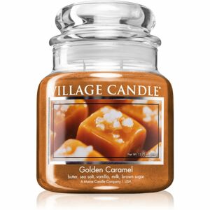 Village Candle Golden Caramel vonná svíčka (Glass Lid) 389 g