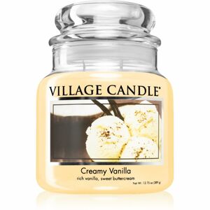 Village Candle Creamy Vanilla vonná svíčka (Glass Lid) 389 g