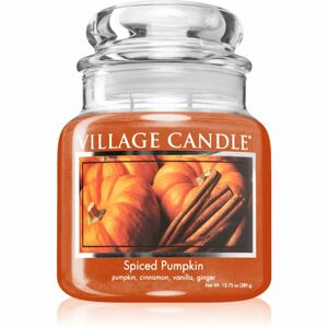 Village Candle Spiced Pumpkin vonná svíčka (Glass Lid) 389 g