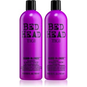 TIGI Bed Head Dumb Blonde Shampoo & Conditioner výhodné balení (pro chemicky ošetřené vlasy)