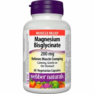 Webber Naturals Magnesium Bisglycinate 200 mg podpora správného fungování organismu 60 ks