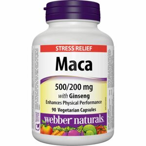 Webber Naturals Maca with Ginseng 500/200 mg podpora sportovního výkonu 90 ks