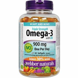 Webber Naturals Omega-3 with D3 900 mg podpora imunity 65 ks