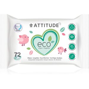 Attitude Eco vlhčené ubrousky bez vůně 72 ks