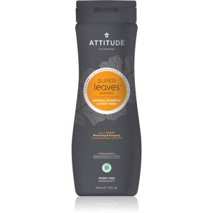 Attitude Super Leaves Sport Ginseng & Grape Seed Oil sprchový gel a šampon 2 v 1 pro muže 473 ml