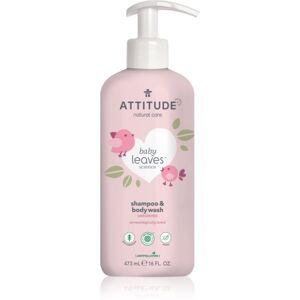 Attitude Baby Leaves Unscented sprchový gel a šampon 2 v 1 pro děti 473 ml