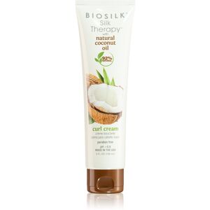 Biosilk Silk Therapy Natural Coconut Oil krém na vlasy pro vlnité a kudrnaté vlasy 148 ml