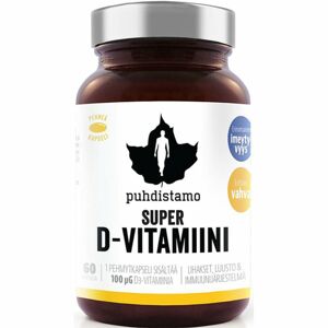 Puhdistamo Super Vitamin D 4000 IU doplněk stravy pro podporu činnosti nervové soustavy 60 ks