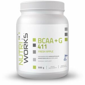 NutriWorks BCAA + Glutamin 4:1:1 regenerace svalů příchuť fresh apple 500 g