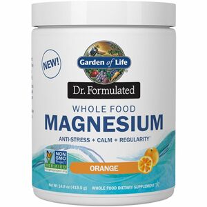 Garden of Life Dr. Formulated Magnesium doplněk stravy s vysokým obsahem hořčíku příchuť orange 419,5 g