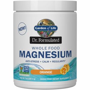 Garden of Life Dr. Formulated Magnesium doplněk stravy s vysokým obsahem hořčíku příchuť orange 197,4 g
