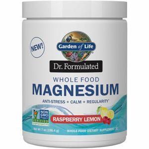 Garden of Life Dr. Formulated Magnesium doplněk stravy s vysokým obsahem hořčíku příchuť raspberry & lemon 198,4 g