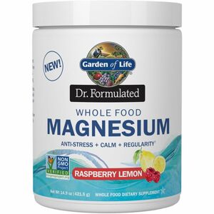 Garden of Life Dr. Formulated Magnesium doplněk stravy s vysokým obsahem hořčíku příchuť raspberry & lemon 421,5 g