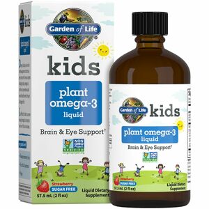 Garden of Life Kids Plant Omega 3 Liquid doplněk stravy pro děti příchuť strawberry 57,5 ml