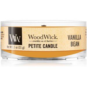 Woodwick Vanilla Bean votivní svíčka s dřevěným knotem 31 g