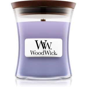 Woodwick Lilac vonná svíčka s dřevěným knotem 85 g